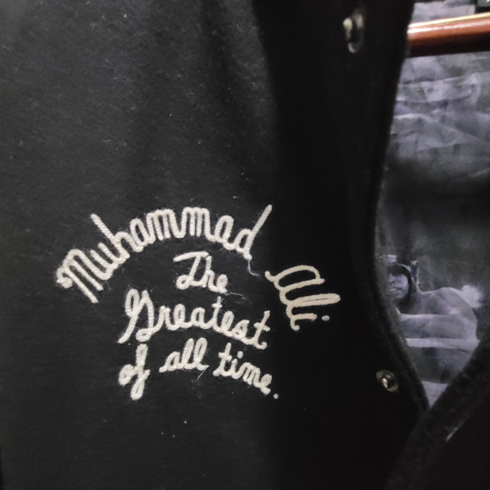 Black Roots Of Fight (G.O.A.T) Muhammad Ali Varsity Jacket - Picture 5 of 7